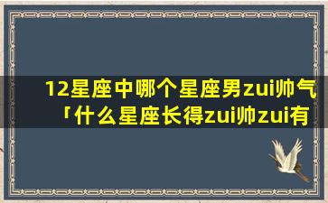 12星座中哪个星座男zui帅气「什么星座长得zui帅zui有出息」