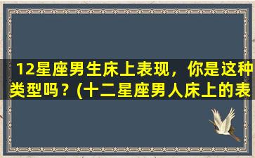 12星座男生床上表现，你是这种类型吗？(十二星座男人床上的表现）