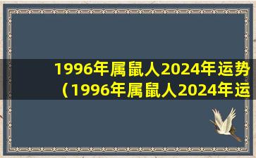 1996年属鼠人2024年运势（1996年属鼠人2024年运势及每月运势知乎）