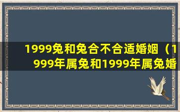 1999兔和兔合不合适婚姻（1999年属兔和1999年属兔婚姻相配吗）