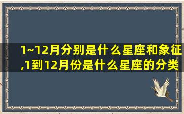 1~12月分别是什么星座和象征,1到12月份是什么星座的分类