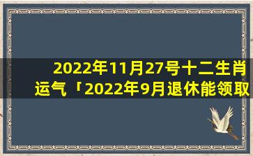 2022年11月27号十二生肖运气「2022年9月退休能领取多少退休金」