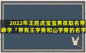 2022年王姓虎宝宝男孩取名带峥字「带有王字旁和山字旁的名字」