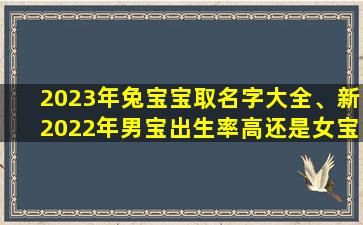 2023年兔宝宝取名字大全、新2022年男宝出生率高还是女宝出生率高