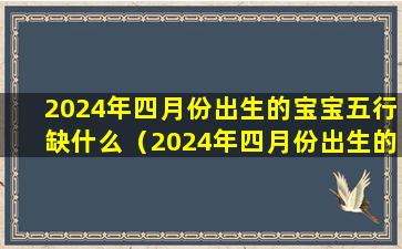 2024年四月份出生的宝宝五行缺什么（2024年四月份出生的宝宝五行缺什么属性）