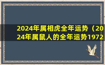 2024年属相虎全年运势（2024年属鼠人的全年运势1972出生）