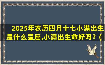 2025年农历四月十七小满出生是什么星座,小满出生命好吗？(None）