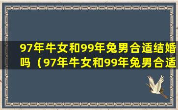 97年牛女和99年兔男合适结婚吗（97年牛女和99年兔男合适结婚吗为什么）