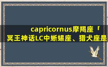 capricornus摩羯座「冥王神话LC中蜥蜴座、猎犬座是漫画哪一集死的」