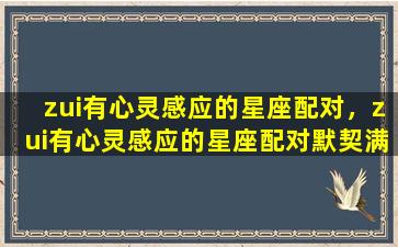 zui有心灵感应的星座配对，zui有心灵感应的星座配对默契满分甜蜜相爱