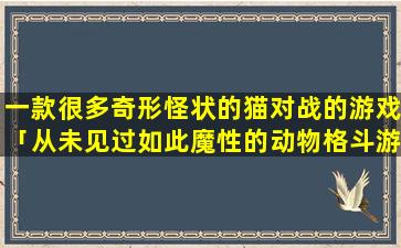 一款很多奇形怪状的猫对战的游戏「从未见过如此魔性的动物格斗游戏」