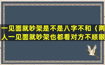 一见面就吵架是不是八字不和（两人一见面就吵架也都看对方不顺眼）