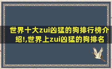 世界十大zui凶猛的狗排行榜介绍!,世界上zui凶猛的狗排名前十名