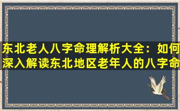 东北老人八字命理解析大全：如何深入解读东北地区老年人的八字命理