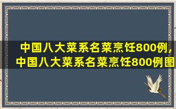 中国八大菜系名菜烹饪800例,中国八大菜系名菜烹饪800例图片