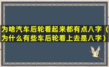 为啥汽车后轮看起来都有点八字（为什么有些车后轮看上去是八字）