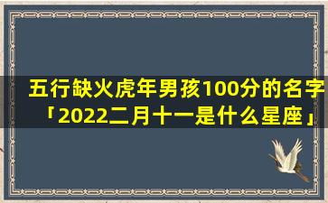 五行缺火虎年男孩100分的名字「2022二月十一是什么星座」