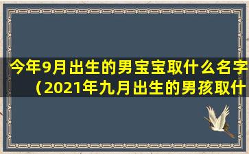 今年9月出生的男宝宝取什么名字（2021年九月出生的男孩取什么名字好）