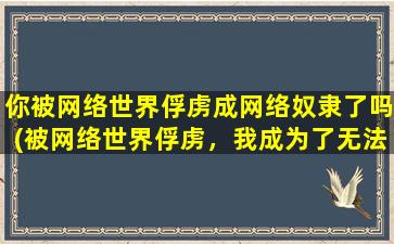 你被网络世界俘虏成网络奴隶了吗(被网络世界俘虏，我成为了无法自拔的网络奴隶！)