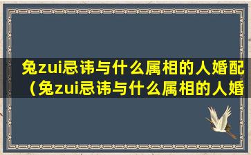 兔zui忌讳与什么属相的人婚配（兔zui忌讳与什么属相的人婚配生肖）