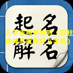 八字吉神多好吗（四柱吉神多就是好八字吗）