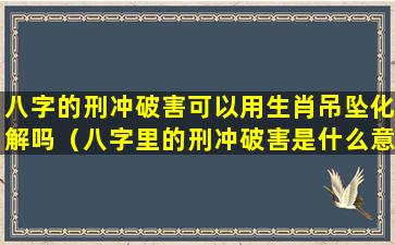 八字的刑冲破害可以用生肖吊坠化解吗（八字里的刑冲破害是什么意思）