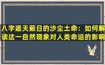 八字遮天蔽日的沙尘土命：如何解读这一自然现象对人类命运的影响