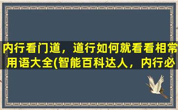 内行看门道，道行如何就看看相常用语大全(智能百科达人，内行必备：相术常用语大全！)