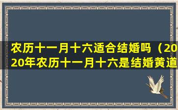 农历十一月十六适合结婚吗（2020年农历十一月十六是结婚黄道吉日）