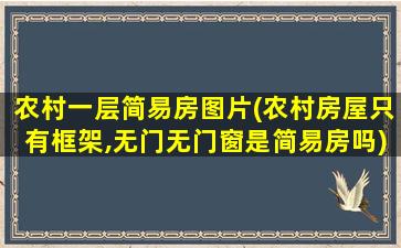 农村一层简易房图片(农村房屋只有框架,无门无门窗是简易房吗)