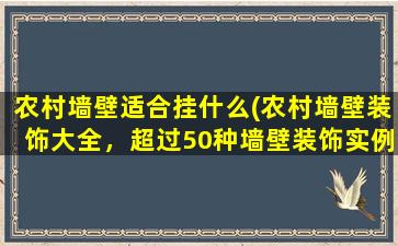 农村墙壁适合挂什么(农村墙壁装饰大全，超过50种墙壁装饰实例，让你的家变得更温馨、美丽！)