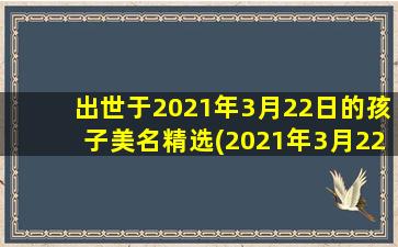 出世于2021年3月22日的孩子美名精选(2021年3月22日出生宝宝美名大全，含SEO关键词)