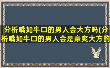 分析嘴如牛口的男人会大方吗(分析嘴如牛口的男人会是豪爽大方的吗？)