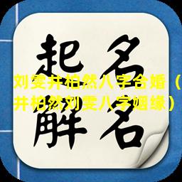 刘雯井柏然八字合婚（井柏然刘雯八字姻缘）