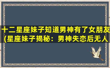 十二星座妹子知道男神有了女朋友(星座妹子揭秘：男神失恋后无人问津，有了女友却引万千羡慕)