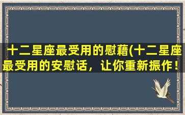 十二星座最受用的慰藉(十二星座最受用的安慰话，让你重新振作！)