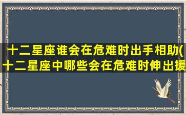 十二星座谁会在危难时出手相助(十二星座中哪些会在危难时伸出援手，悉数揭秘！)