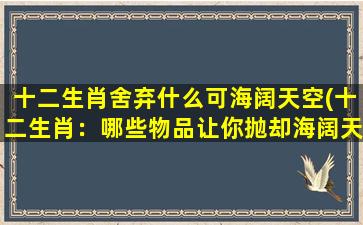 十二生肖舍弃什么可海阔天空(十二生肖：哪些物品让你抛却海阔天空的束缚？)