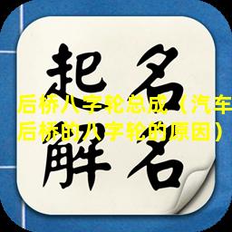 后桥八字轮总成（汽车后桥的八字轮的原因）