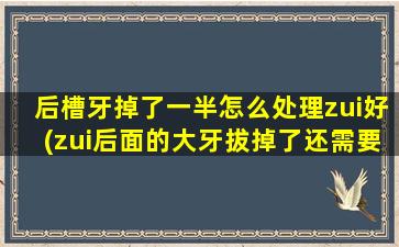 后槽牙掉了一半怎么处理zui好(zui后面的大牙拔掉了还需要镶牙吗)