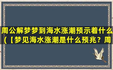 周公解梦梦到海水涨潮预示着什么(【梦见海水涨潮是什么预兆？周公解梦告诉你】)