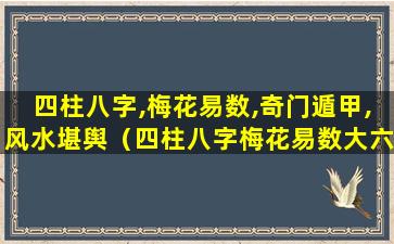 四柱八字,梅花易数,奇门遁甲,风水堪舆（四柱八字梅花易数大六壬小六壬六爻奇门遁甲）