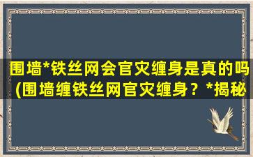 围墙*铁丝网会官灾缠身是真的吗(围墙缠铁丝网官灾缠身？*揭秘！)