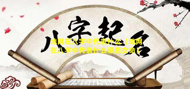 地网在八字中代表什么（地网在八字中代表什么意思女命）