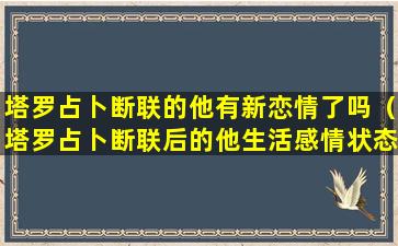 塔罗占卜断联的他有新恋情了吗（塔罗占卜断联后的他生活感情状态如何）