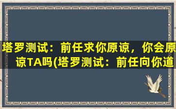 塔罗测试：前任求你原谅，你会原谅TA吗(塔罗测试：前任向你道歉，你是否愿意原谅TA？)