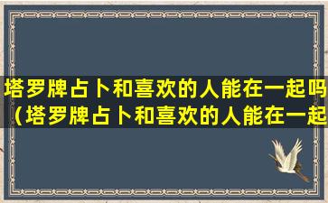 塔罗牌占卜和喜欢的人能在一起吗（塔罗牌占卜和喜欢的人能在一起吗知乎）