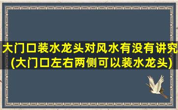 大门口装水龙头对风水有没有讲究(大门口左右两侧可以装水龙头)