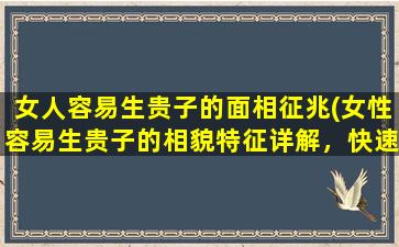 女人容易生贵子的面相征兆(女性容易生贵子的相貌特征详解，快速提高生育率的秘诀！)