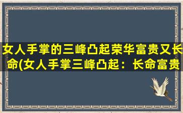 女人手掌的三峰凸起荣华富贵又长命(女人手掌三峰凸起：长命富贵及荣华成就的预示)